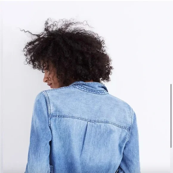 Madewell Cut Off Denim Shirt - Picture 3 of 10